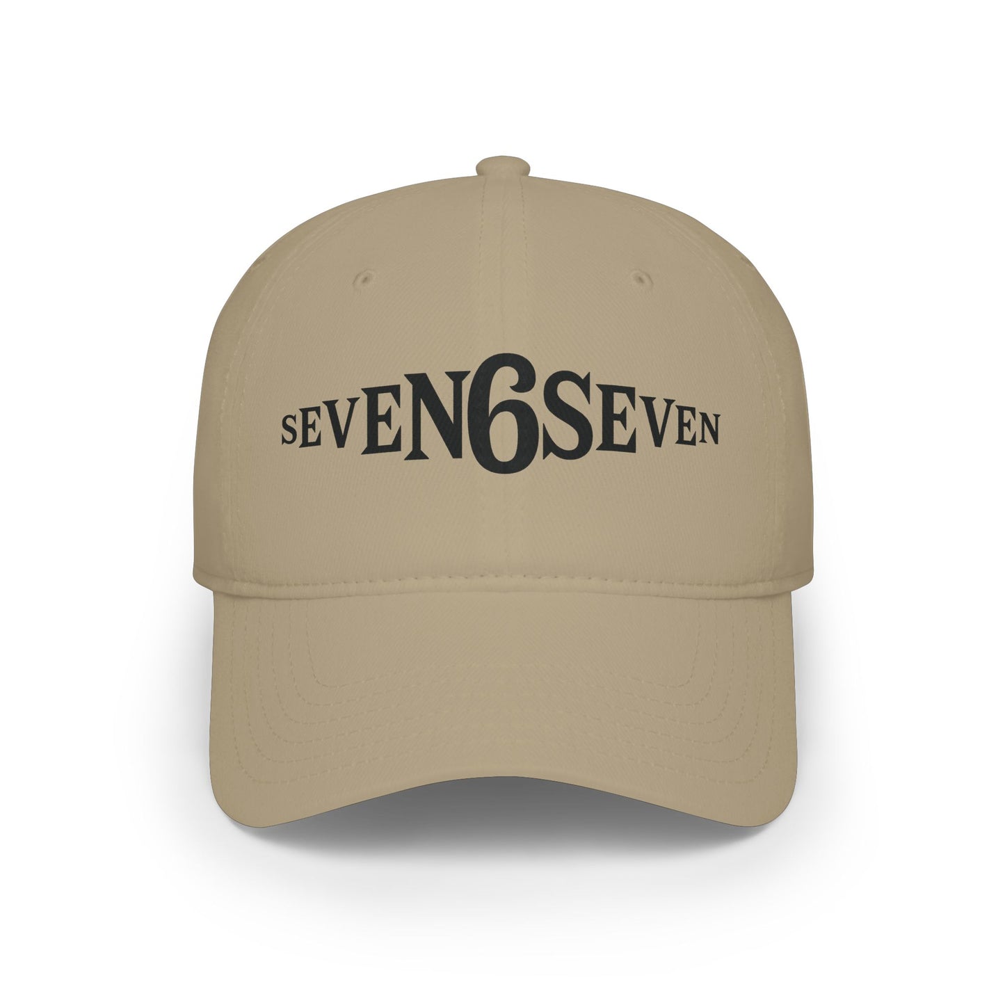 Low Profile Baseball Cap with Black Logo