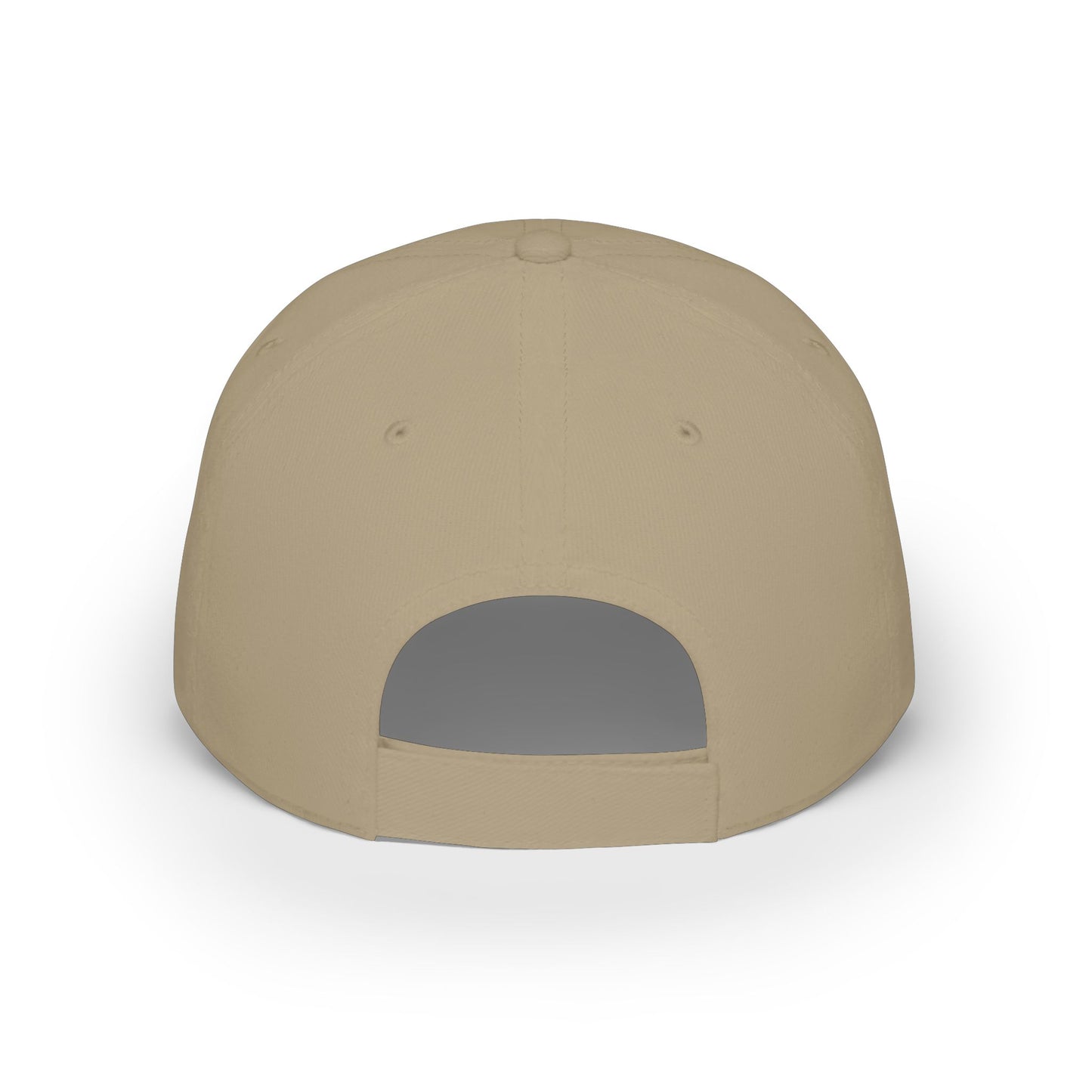 Low Profile Baseball Cap with Black Logo