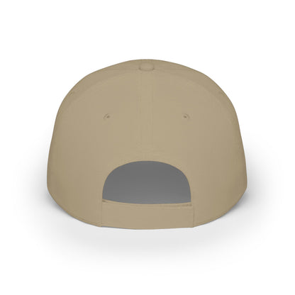 Low Profile Baseball Cap with Black Logo