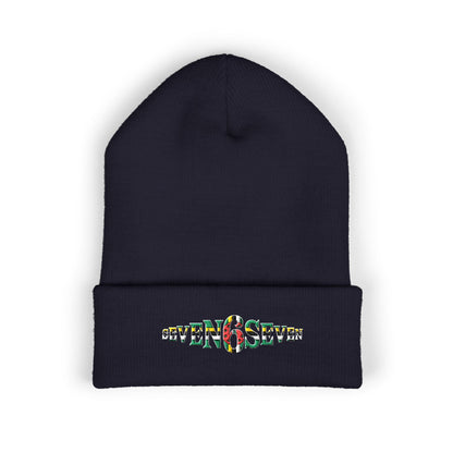 Embroidered Floral 'K' Classic Cuffed Beanie
