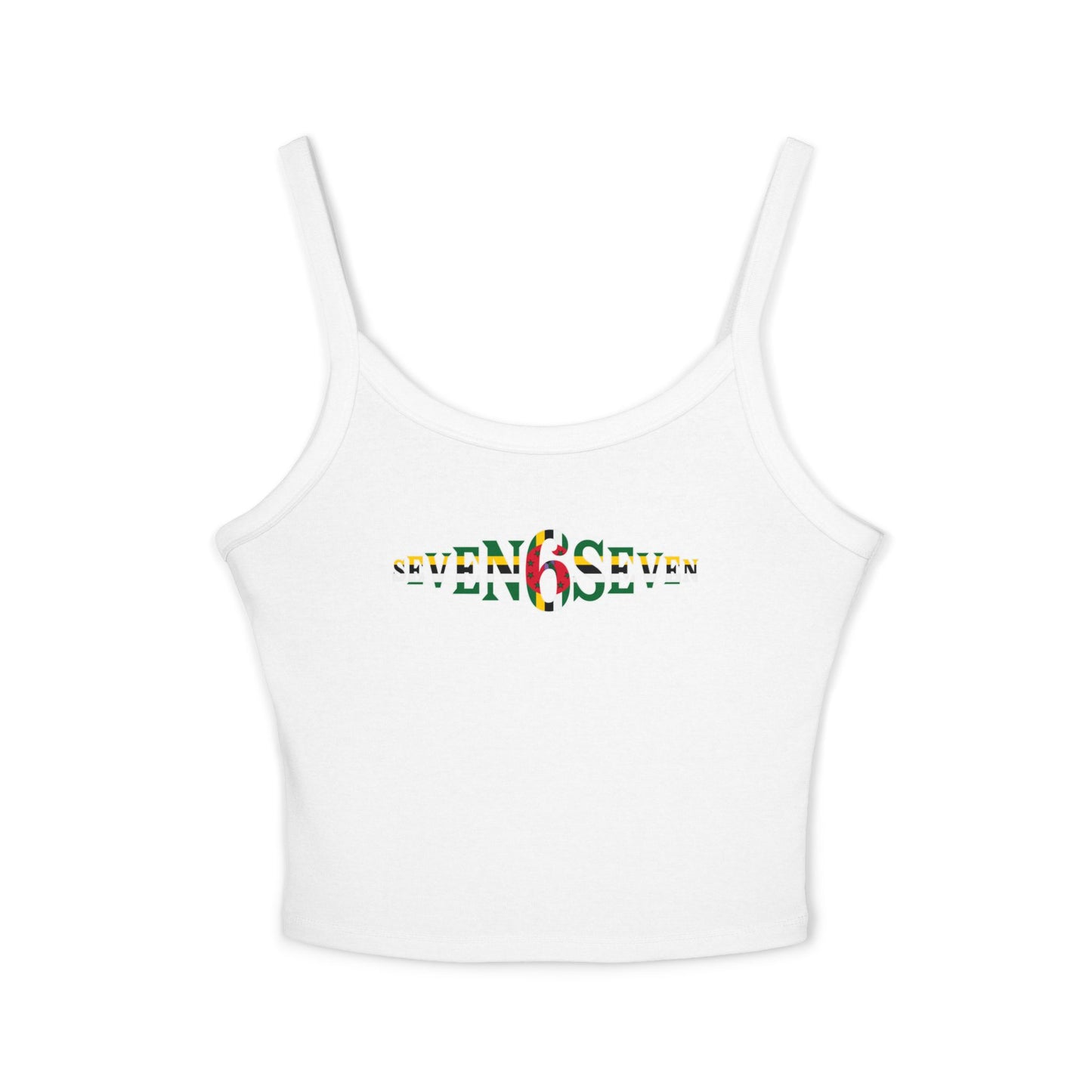 Women's Spaghetti Strap Tank Top with Flag Logo