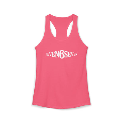 Women's Ideal Racerback Tank - White Logo