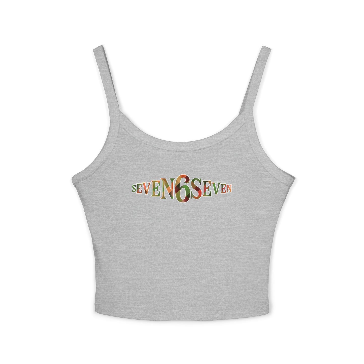 Women’s Spaghetti Strap Tank Top with Madras Logo