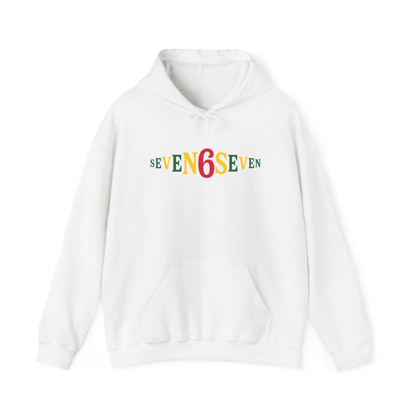 Unisex Heavy Blend™ Hooded Sweatshirt- Ice/Green/Gold Logo
