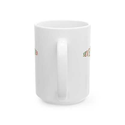 Ceramic Mug - White/Madras