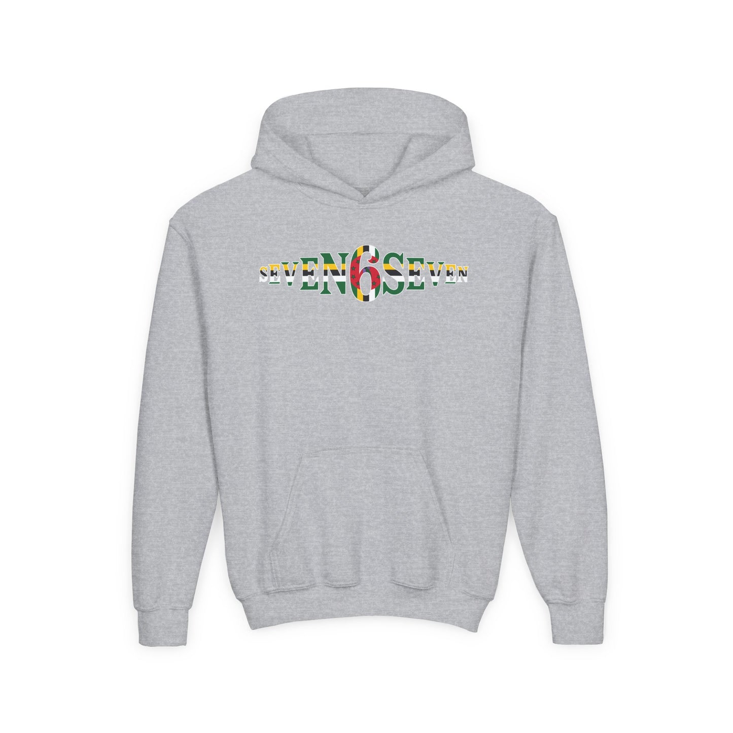 Youth Heavy Blend Hooded Sweatshirt with Flag Logo