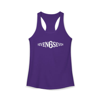 Women's Ideal Racerback Tank - White Logo
