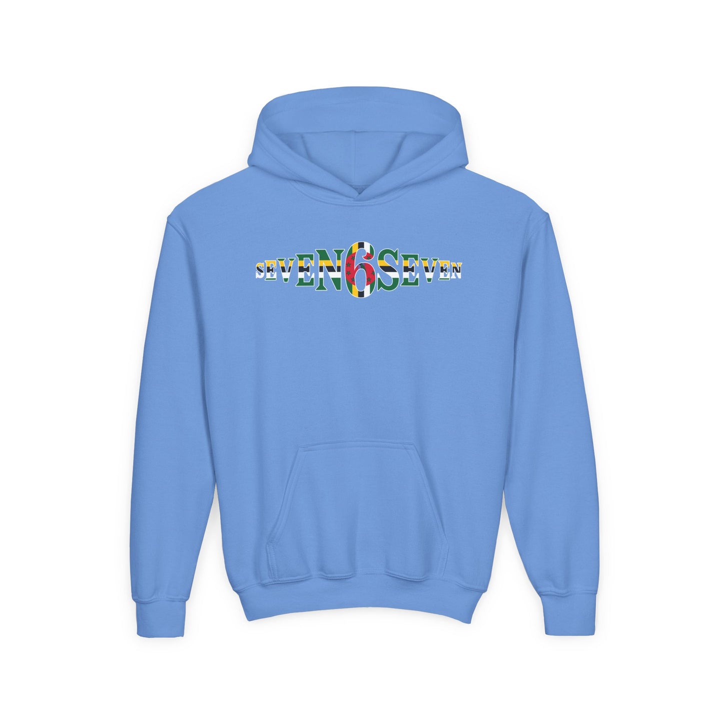 Youth Heavy Blend Hooded Sweatshirt with Flag Logo