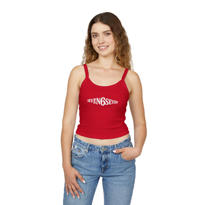 Women’s Spaghetti Strap Tank with White Logo