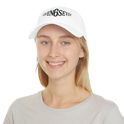 Low Profile Baseball Cap with Black Logo