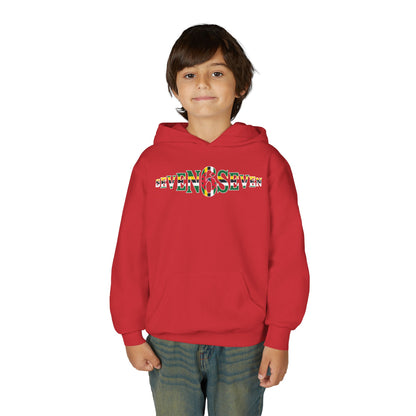 Youth Heavy Blend Hooded Sweatshirt with Flag Logo