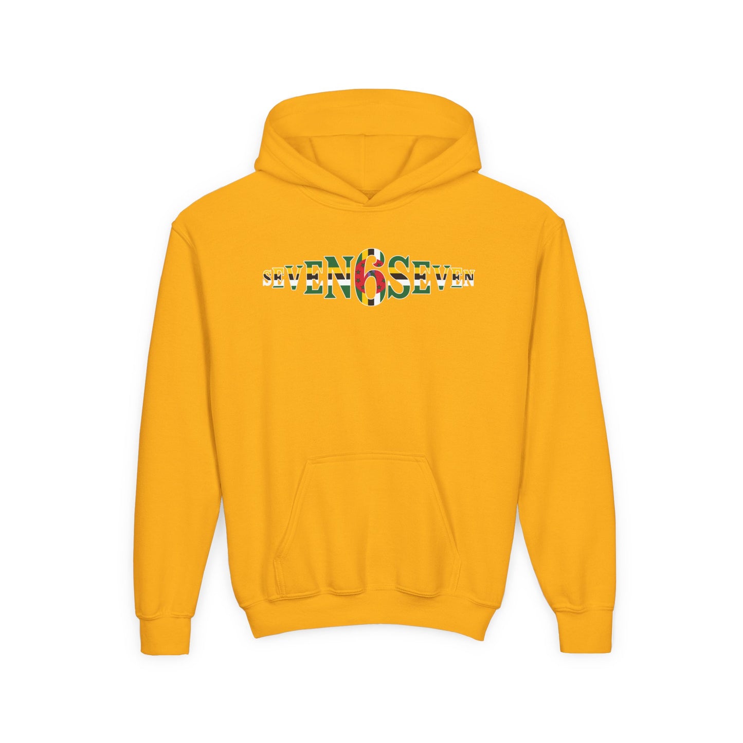 Youth Heavy Blend Hooded Sweatshirt with Flag Logo