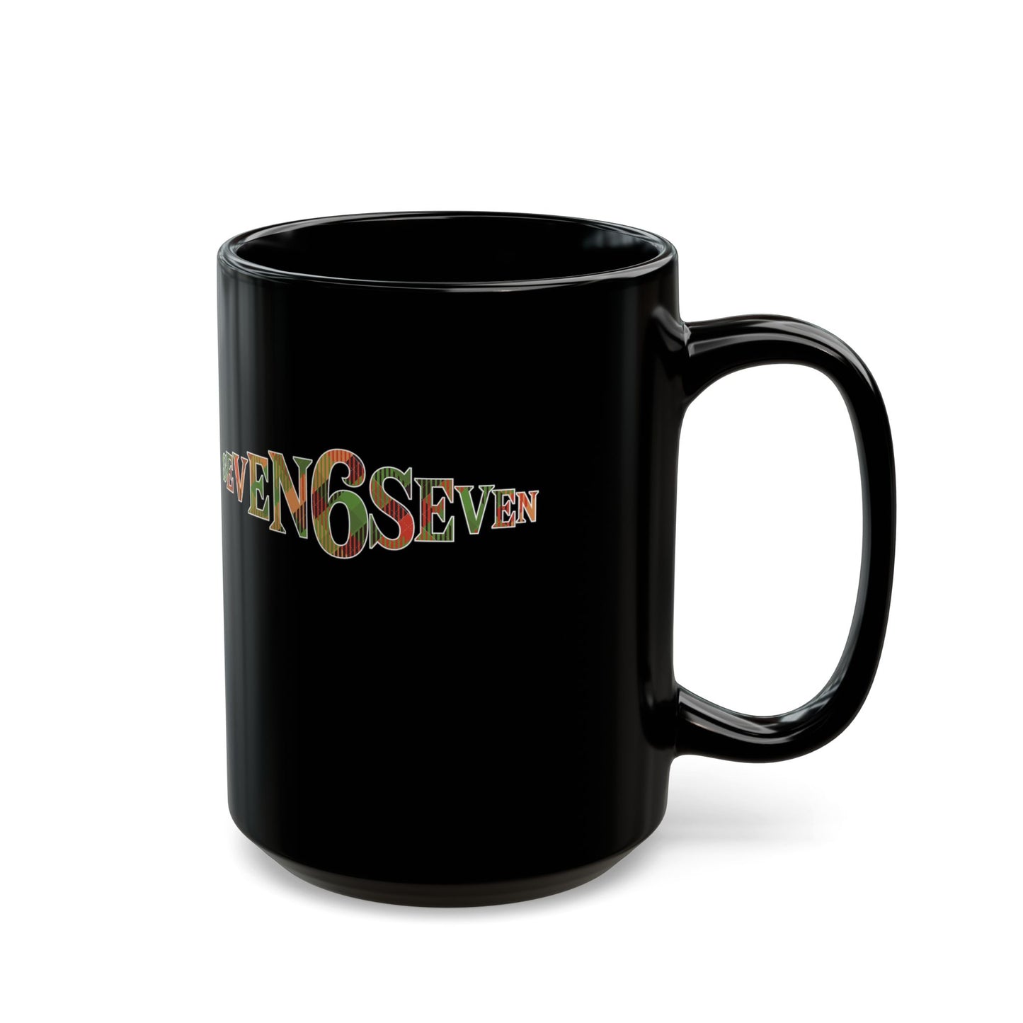 Ceramic Mug- Black/ Madras