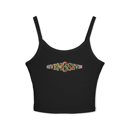 Women’s Spaghetti Strap Tank Top with Madras Logo
