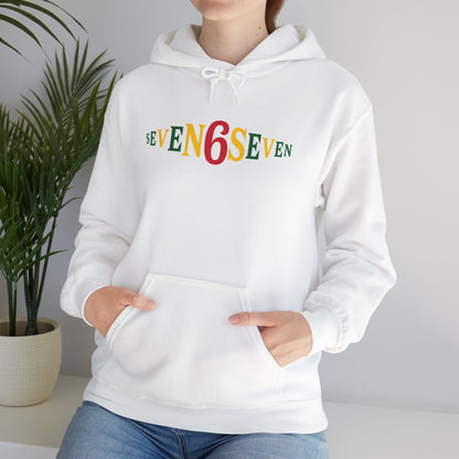 Unisex Heavy Blend™ Hooded Sweatshirt- Ice/Green/Gold Logo