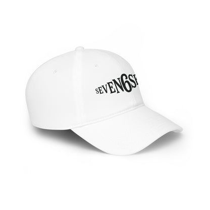 Low Profile Baseball Cap with Black Logo