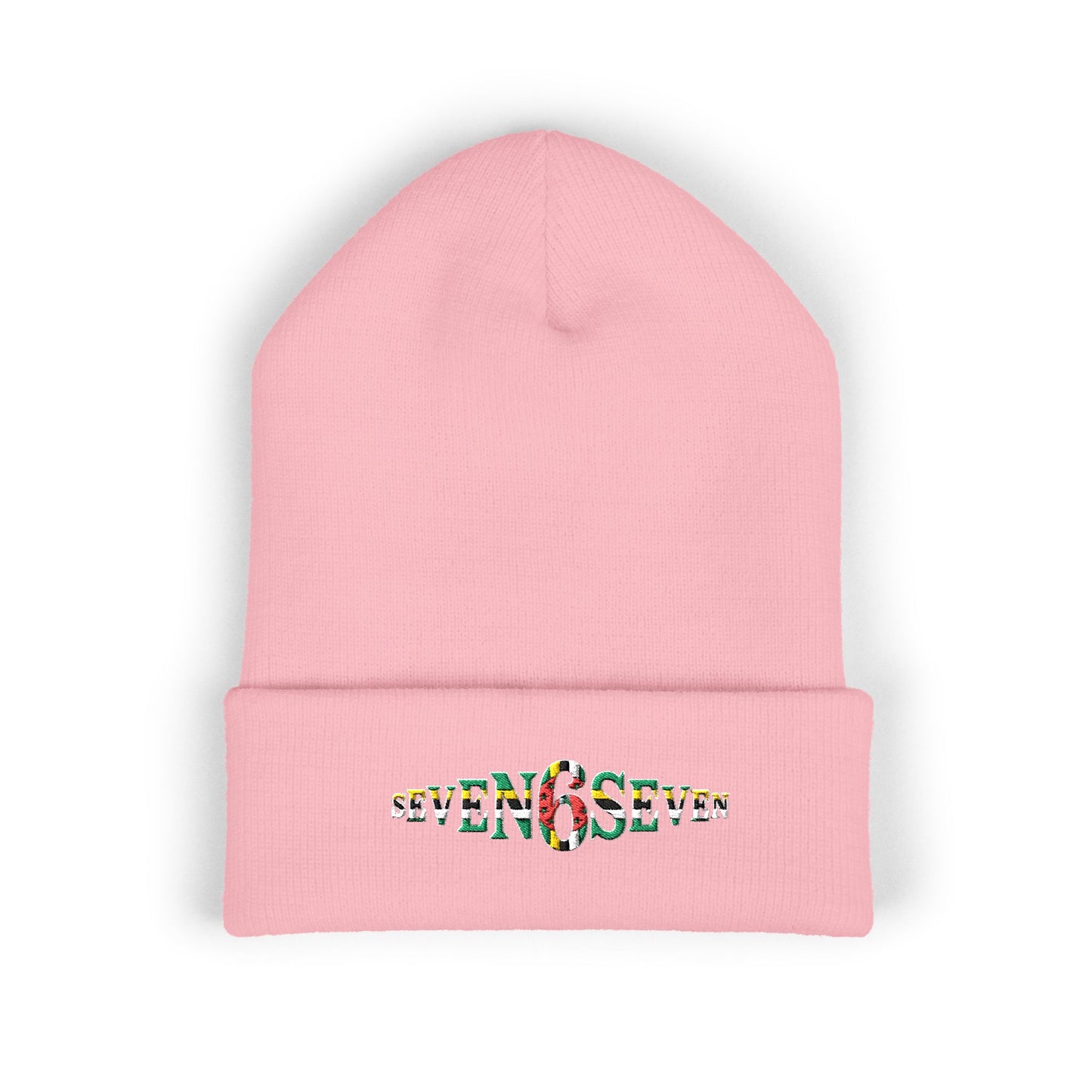 Embroidered Floral 'K' Classic Cuffed Beanie