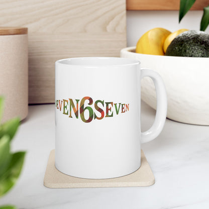 Ceramic Mug - White/Madras