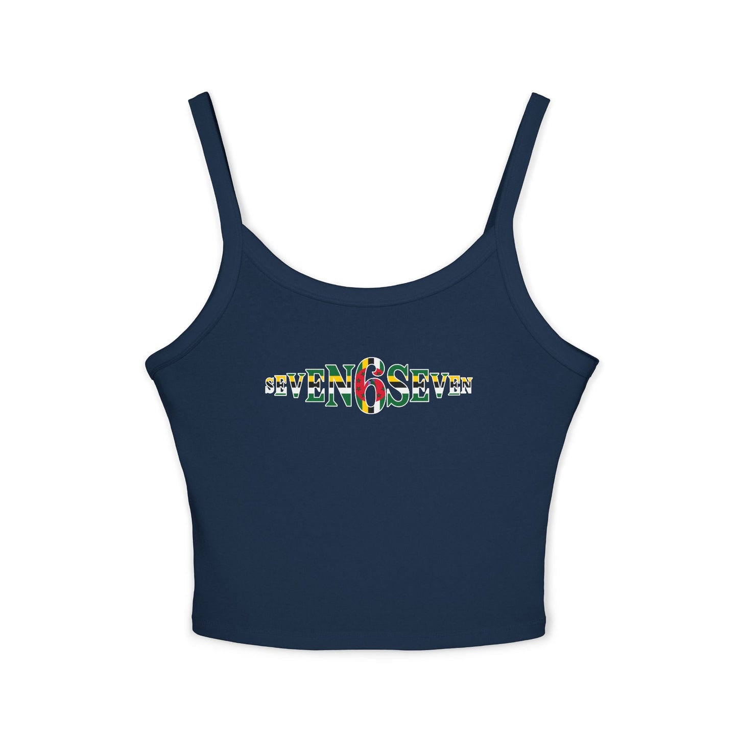 Women's Spaghetti Strap Tank Top with Flag Logo