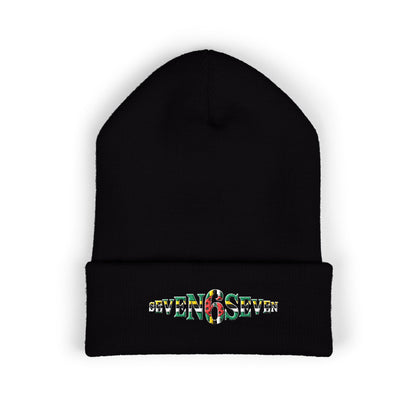 Embroidered Floral 'K' Classic Cuffed Beanie