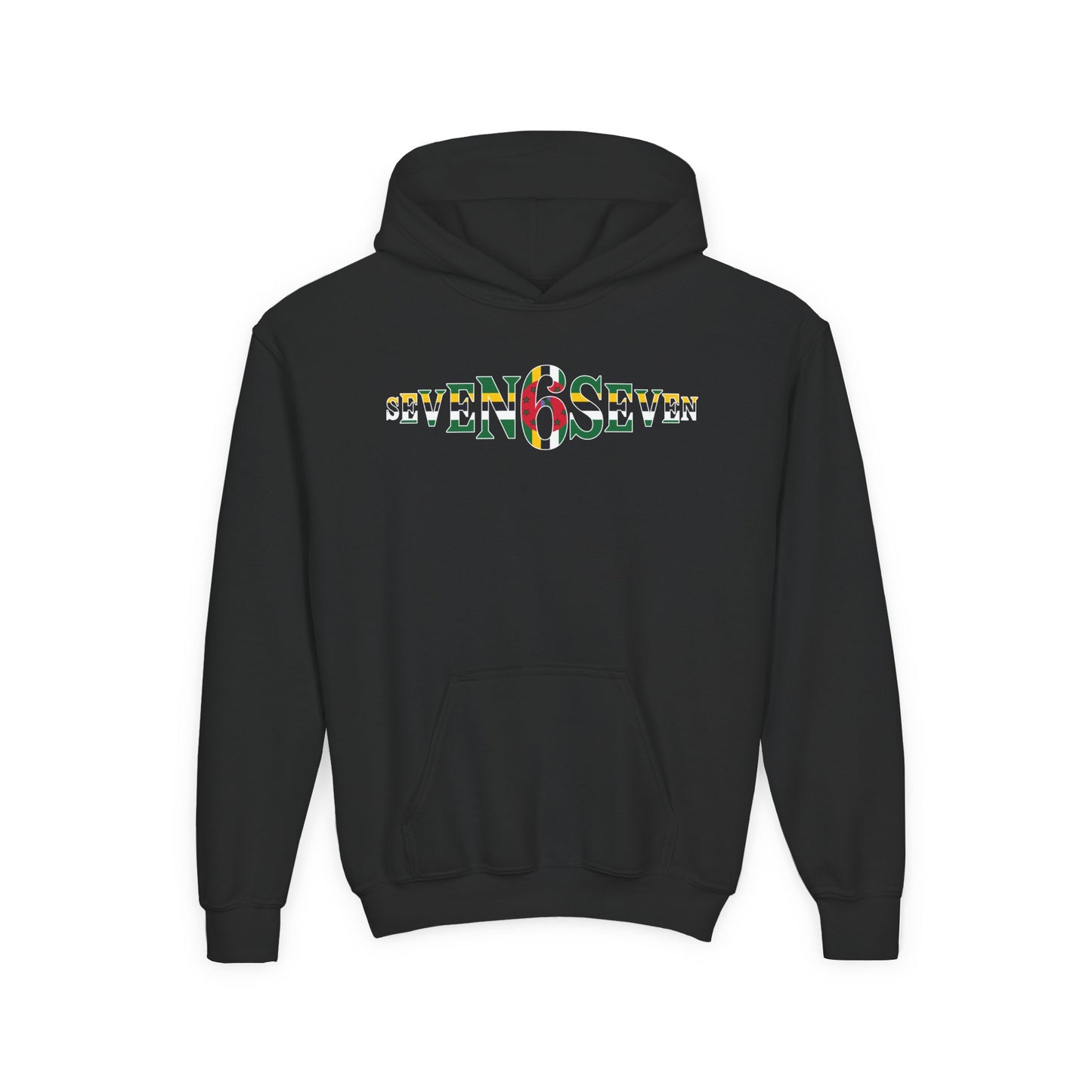 Youth Heavy Blend Hooded Sweatshirt with Flag Logo