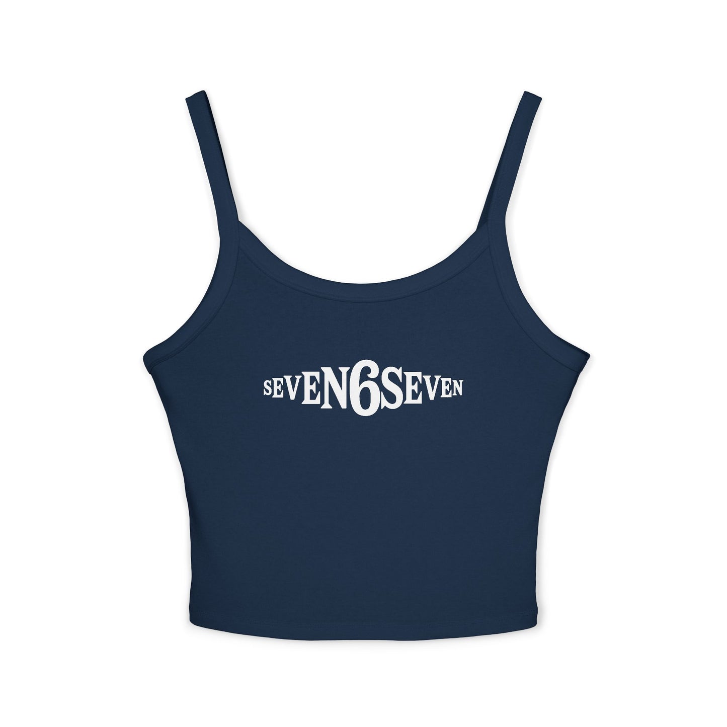 Women’s Spaghetti Strap Tank with White Logo