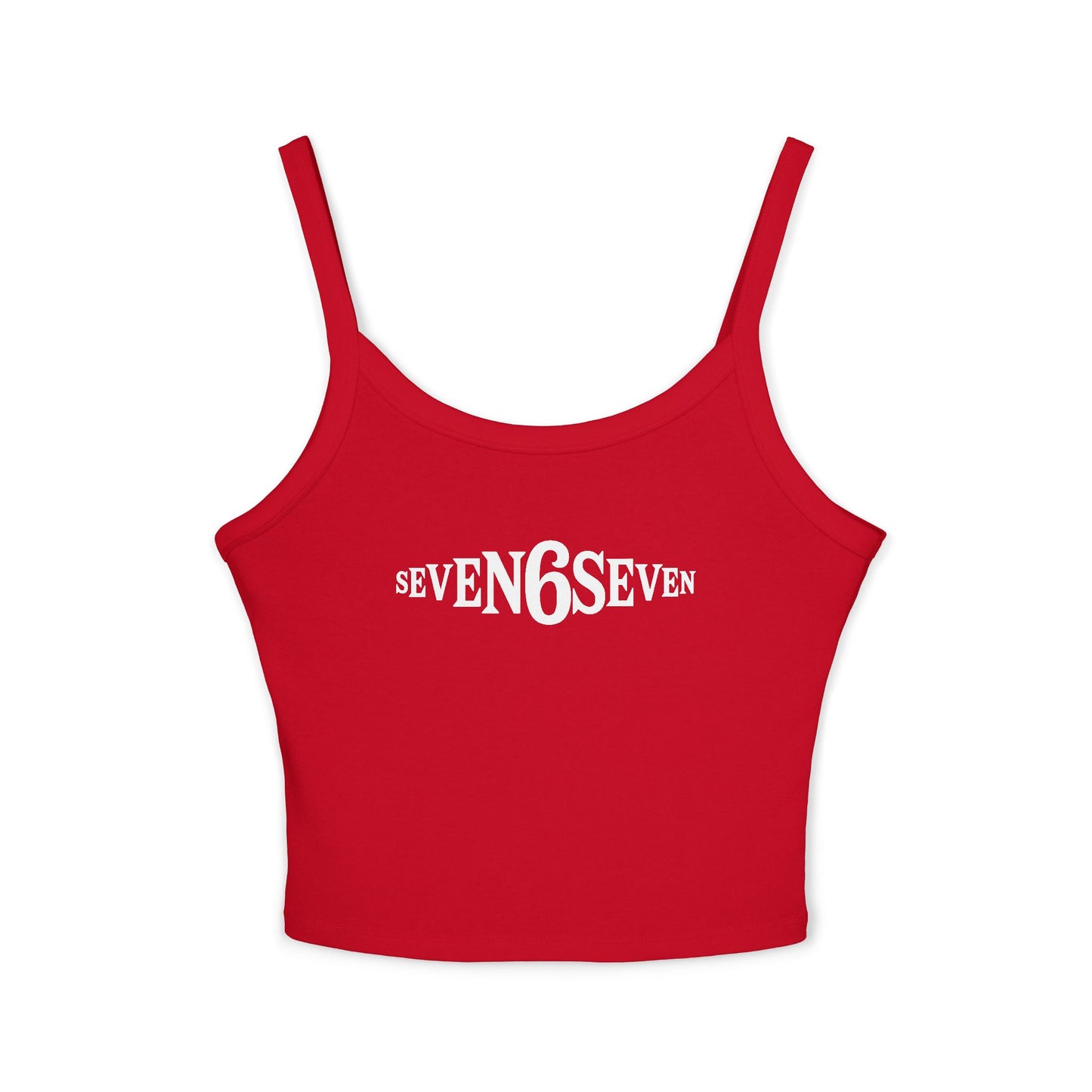 Women’s Spaghetti Strap Tank with White Logo