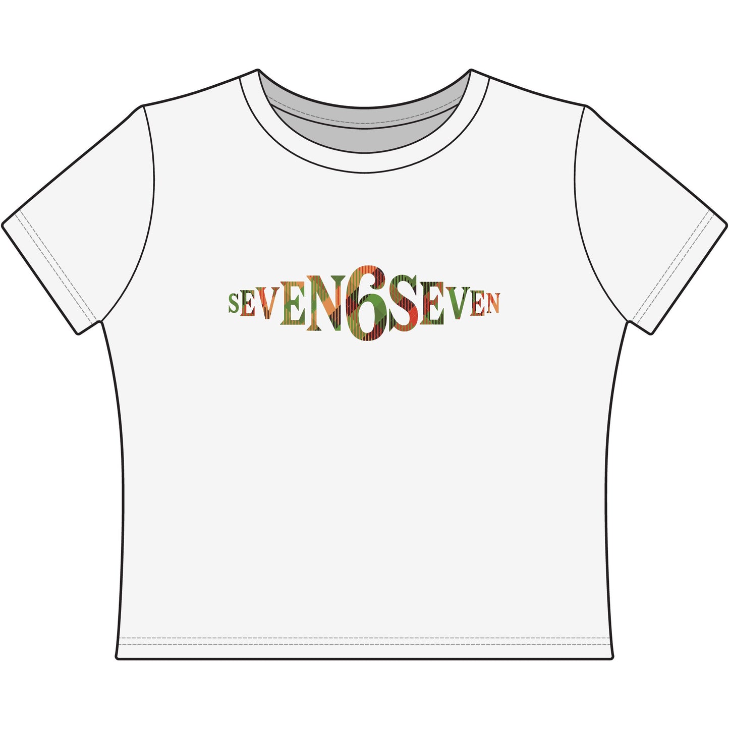 Cropped Tee with Madras Logo