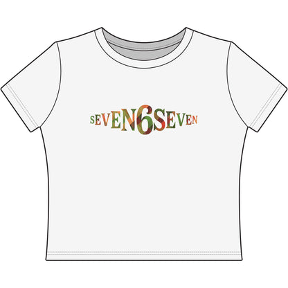 Cropped Tee with Madras Logo