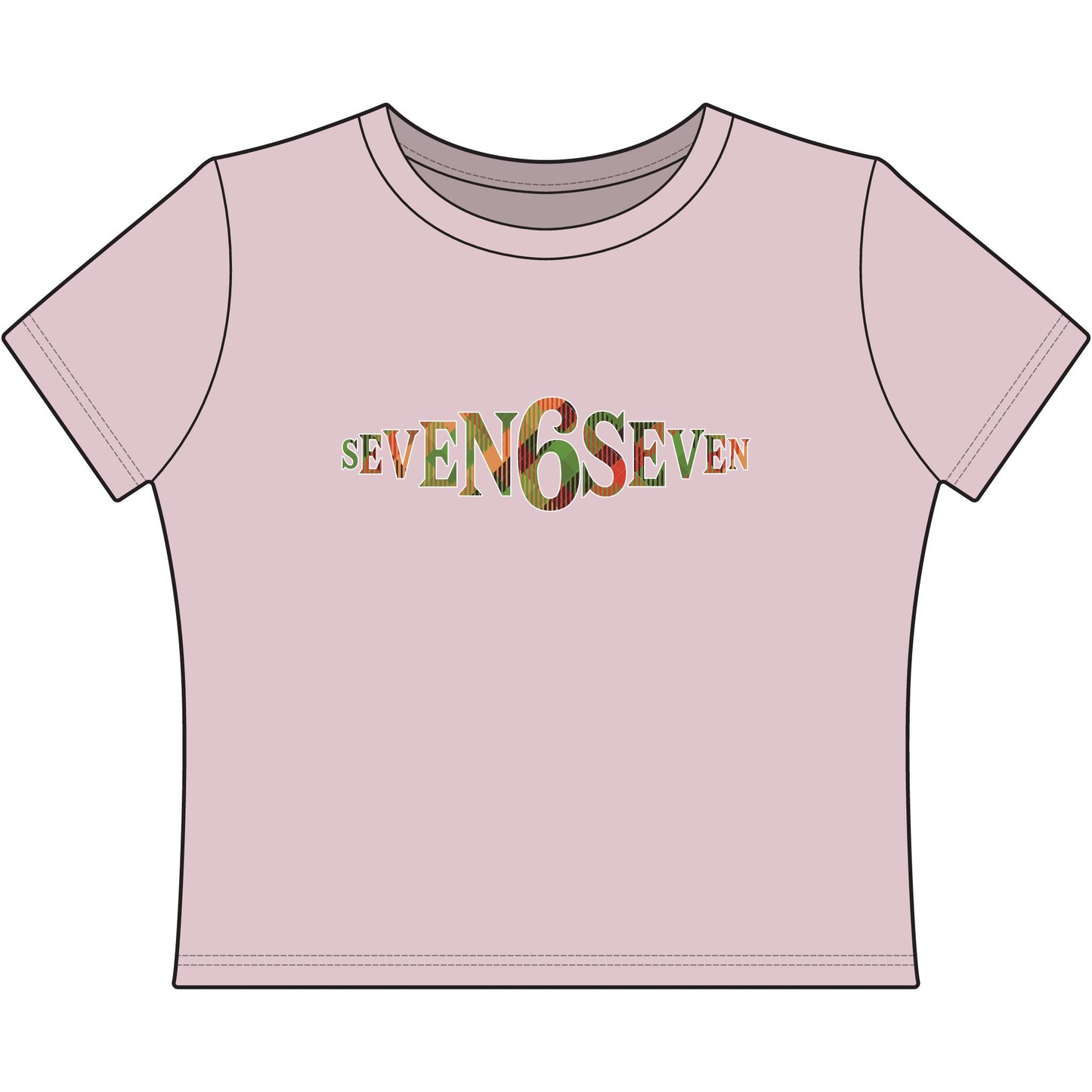 Cropped Tee with Madras Logo