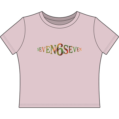 Cropped Tee with Madras Logo