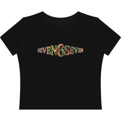 Cropped Tee with Madras Logo