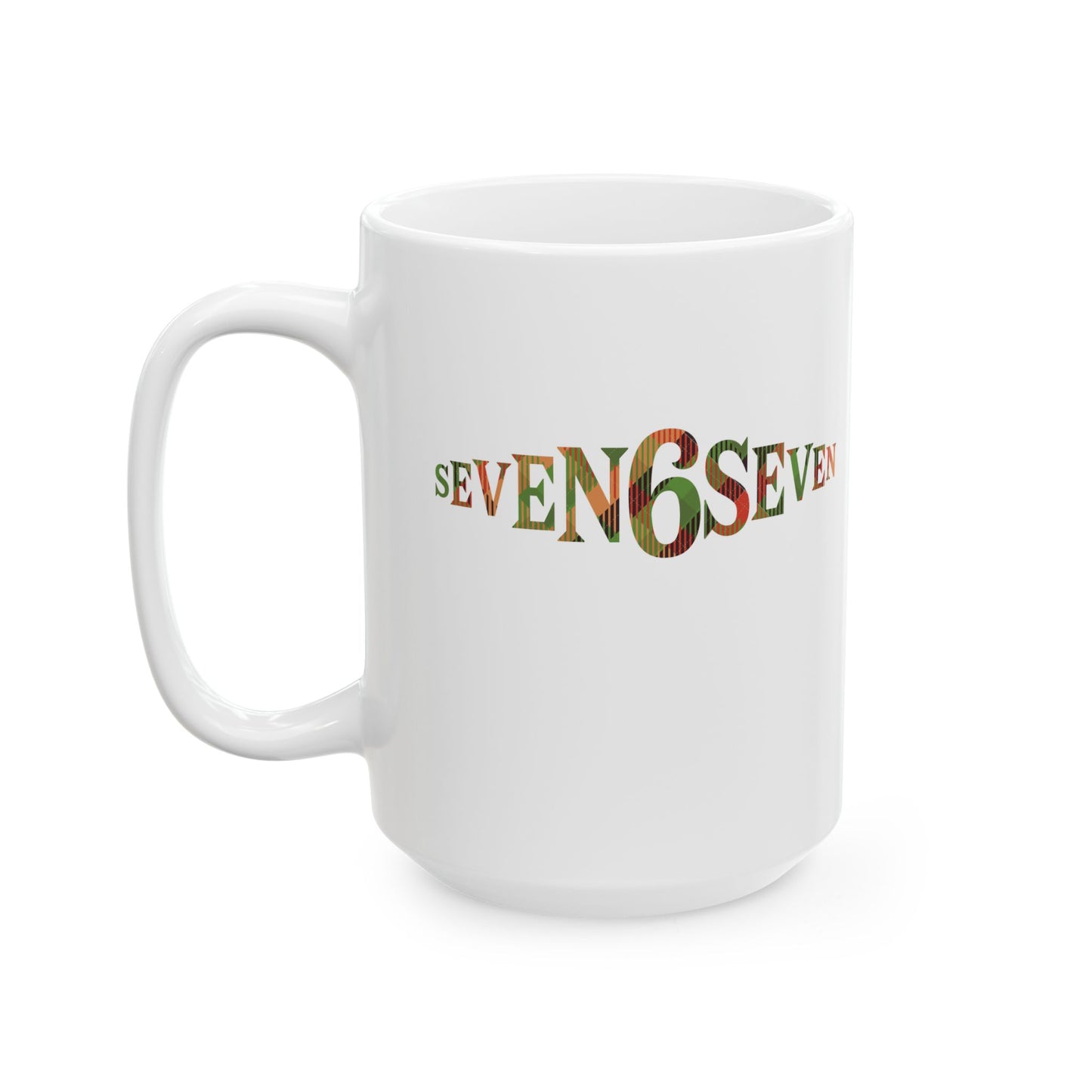 Ceramic Mug - White/Madras