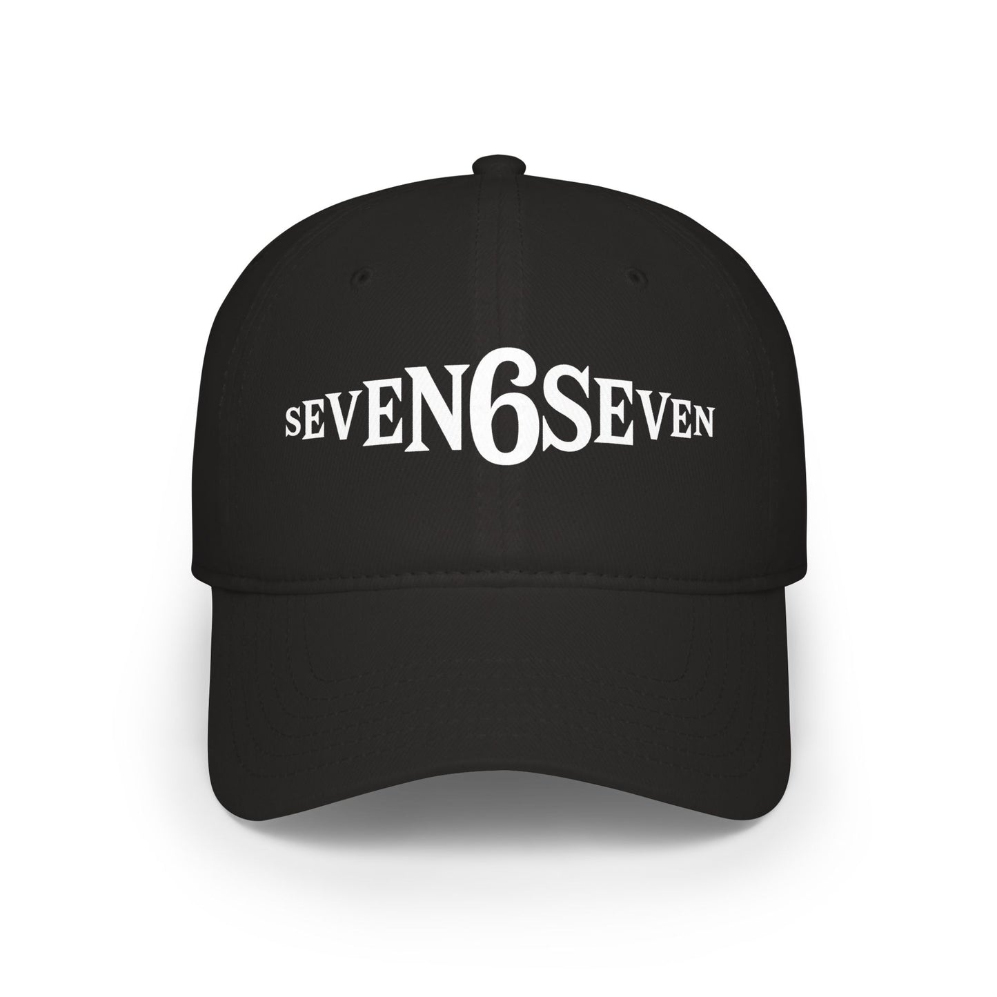 Low Profile Baseball Cap with White Logo