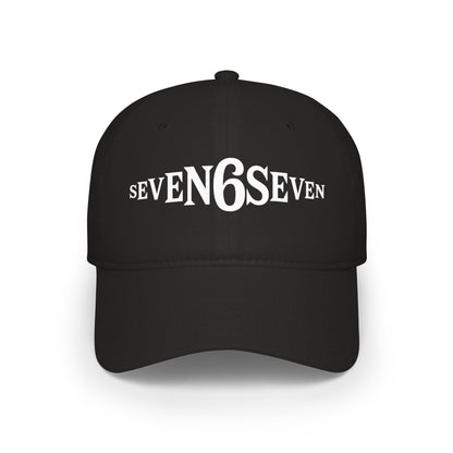 Low Profile Baseball Cap with White Logo