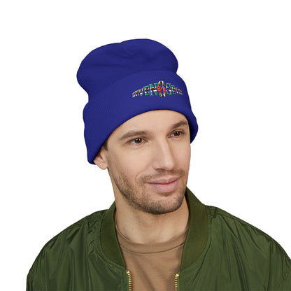 Embroidered Floral 'K' Classic Cuffed Beanie