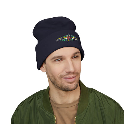 Embroidered Floral 'K' Classic Cuffed Beanie