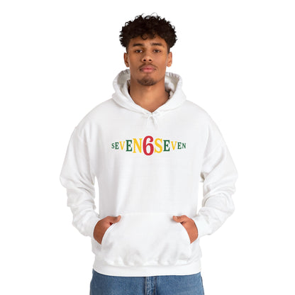 Unisex Heavy Blend™ Hooded Sweatshirt- Ice/Green/Gold Logo