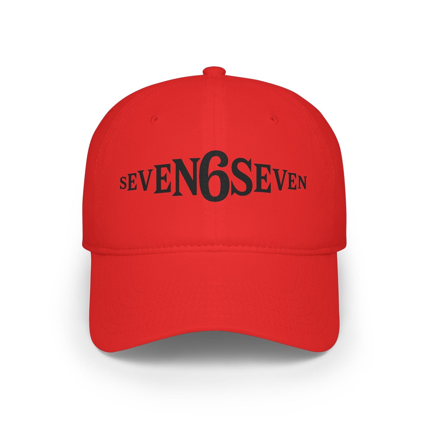 Low Profile Baseball Cap with Black Logo