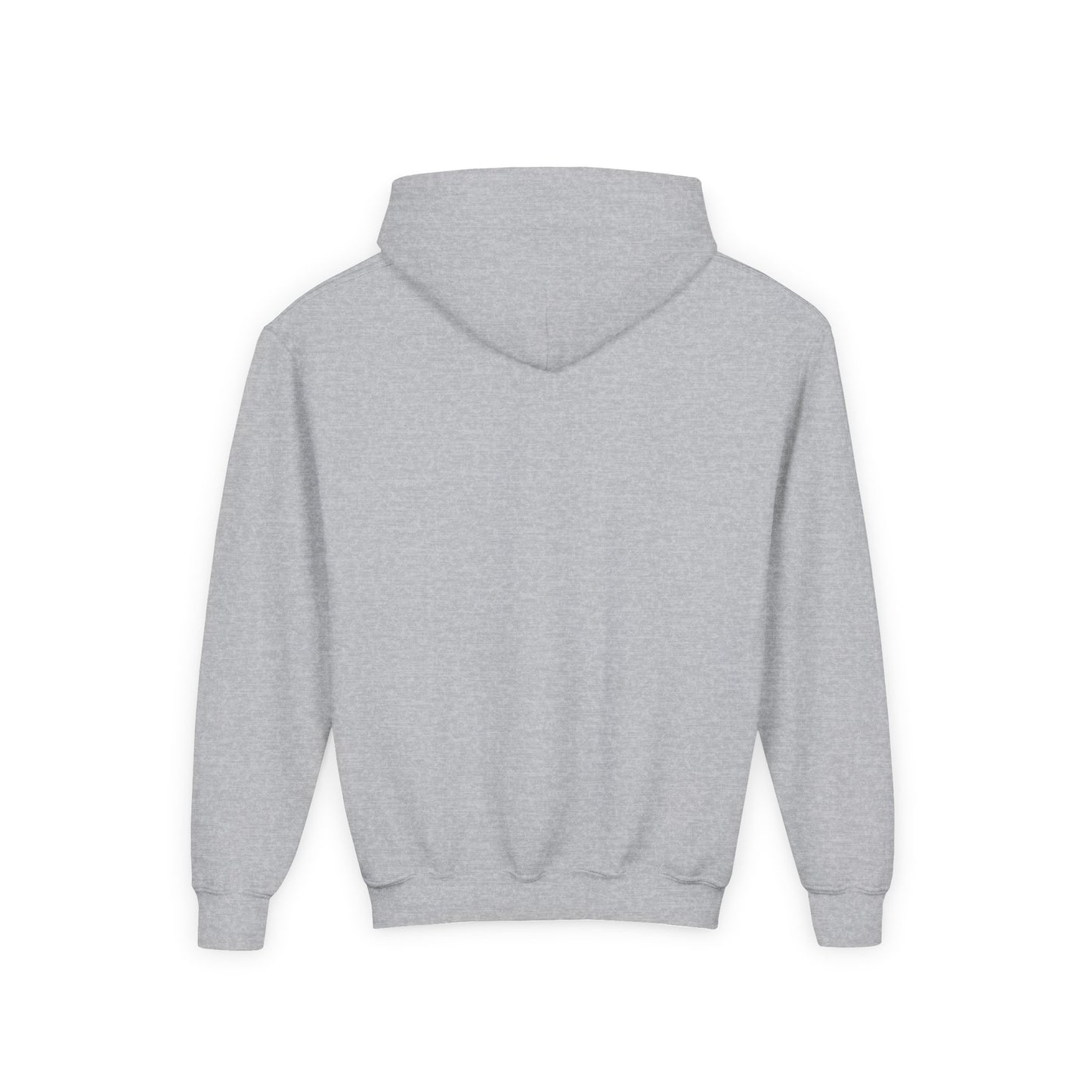Youth Heavy Blend Hooded Sweatshirt with Black Logo