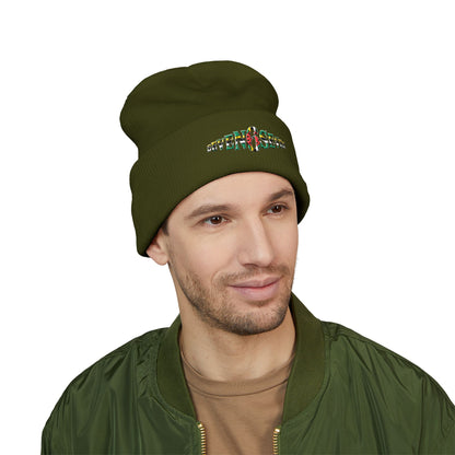 Embroidered Floral 'K' Classic Cuffed Beanie