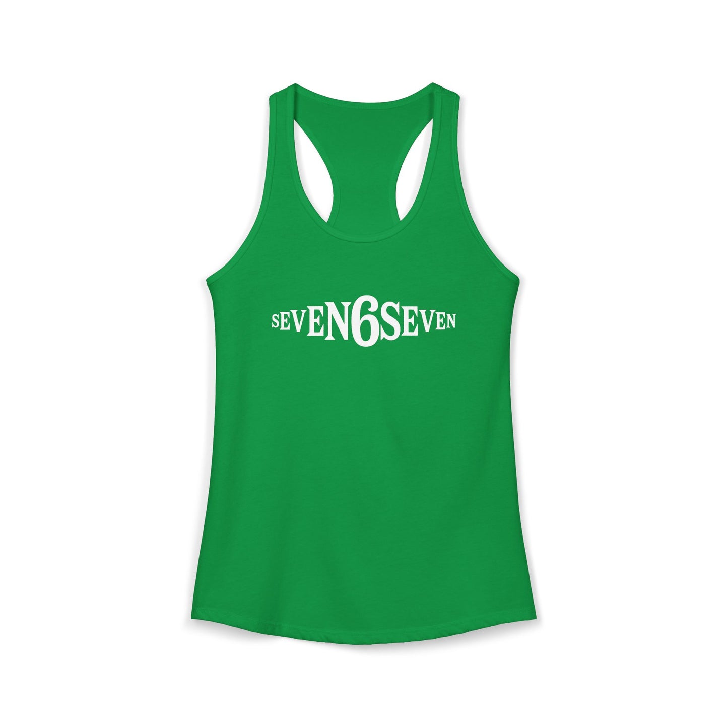 Women's Ideal Racerback Tank - White Logo