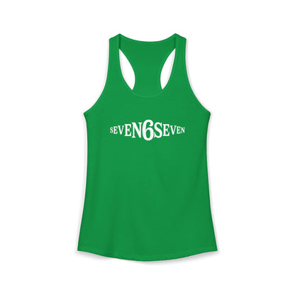 Women's Ideal Racerback Tank - White Logo