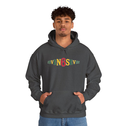 Unisex Heavy Blend™ Hooded Sweatshirt- Ice/Green/Gold Logo