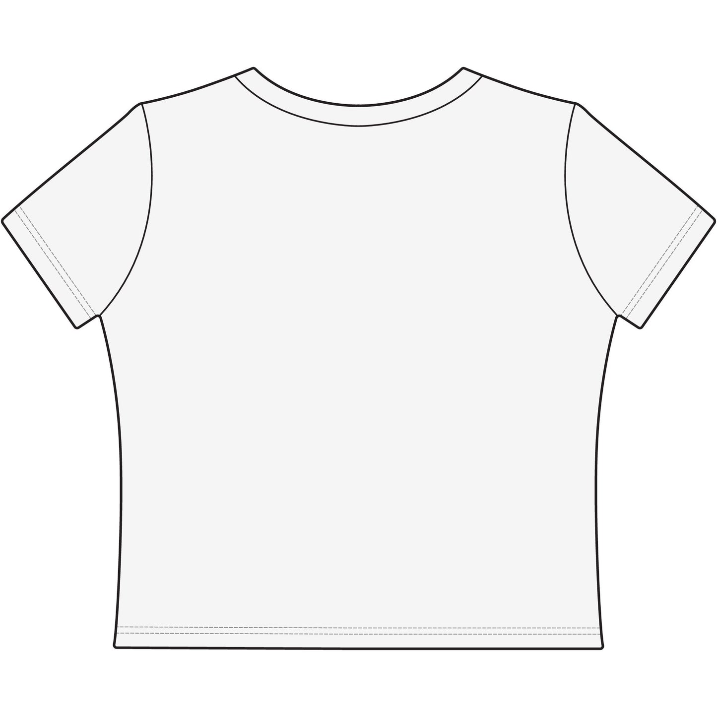 Cropped Tee with Madras Logo