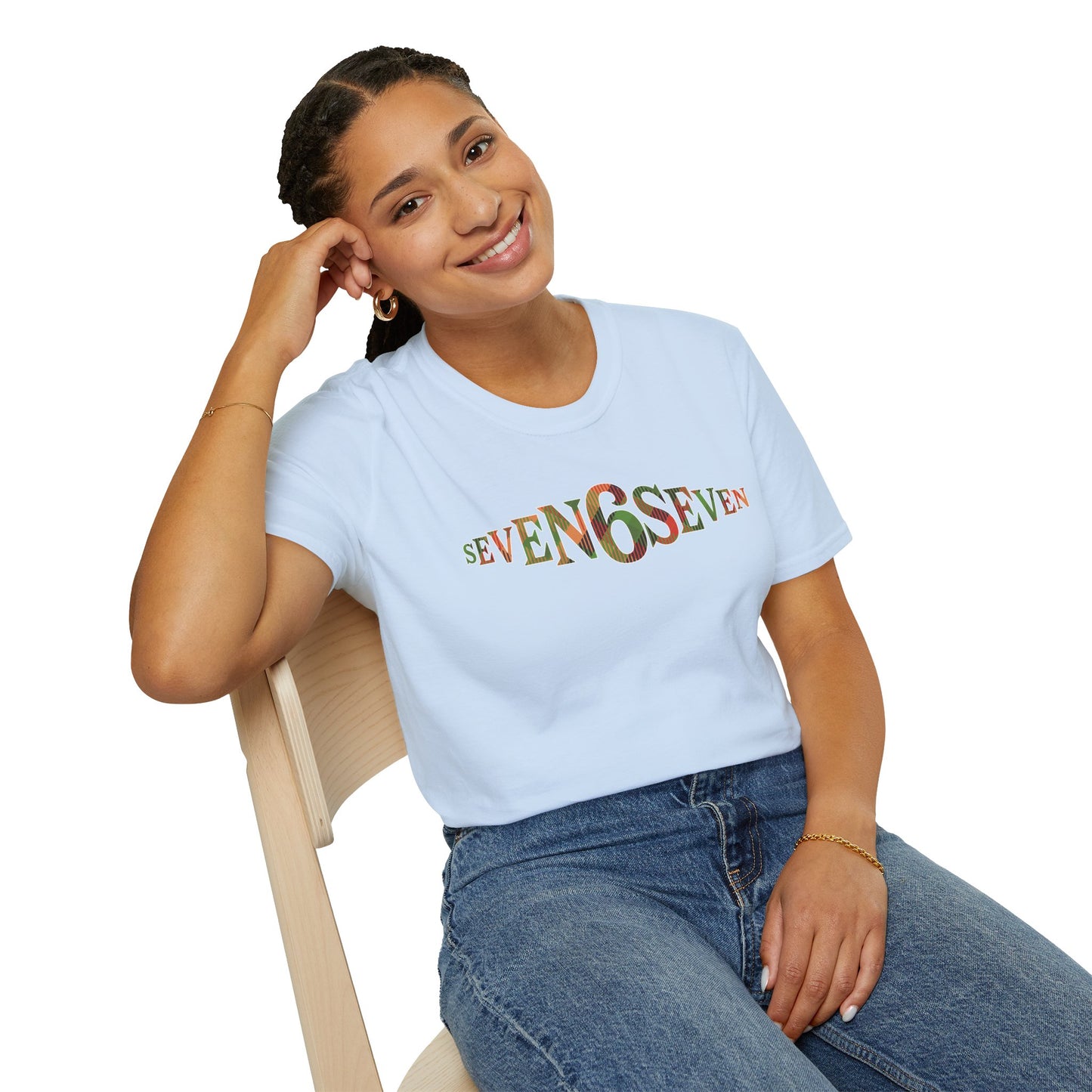 Plain T-Shirt with Madras Logo