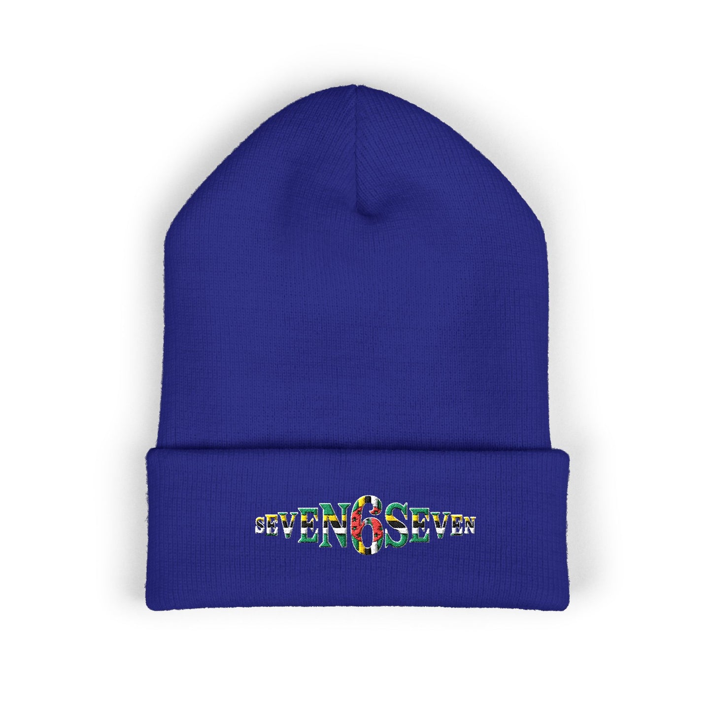 Embroidered Floral 'K' Classic Cuffed Beanie