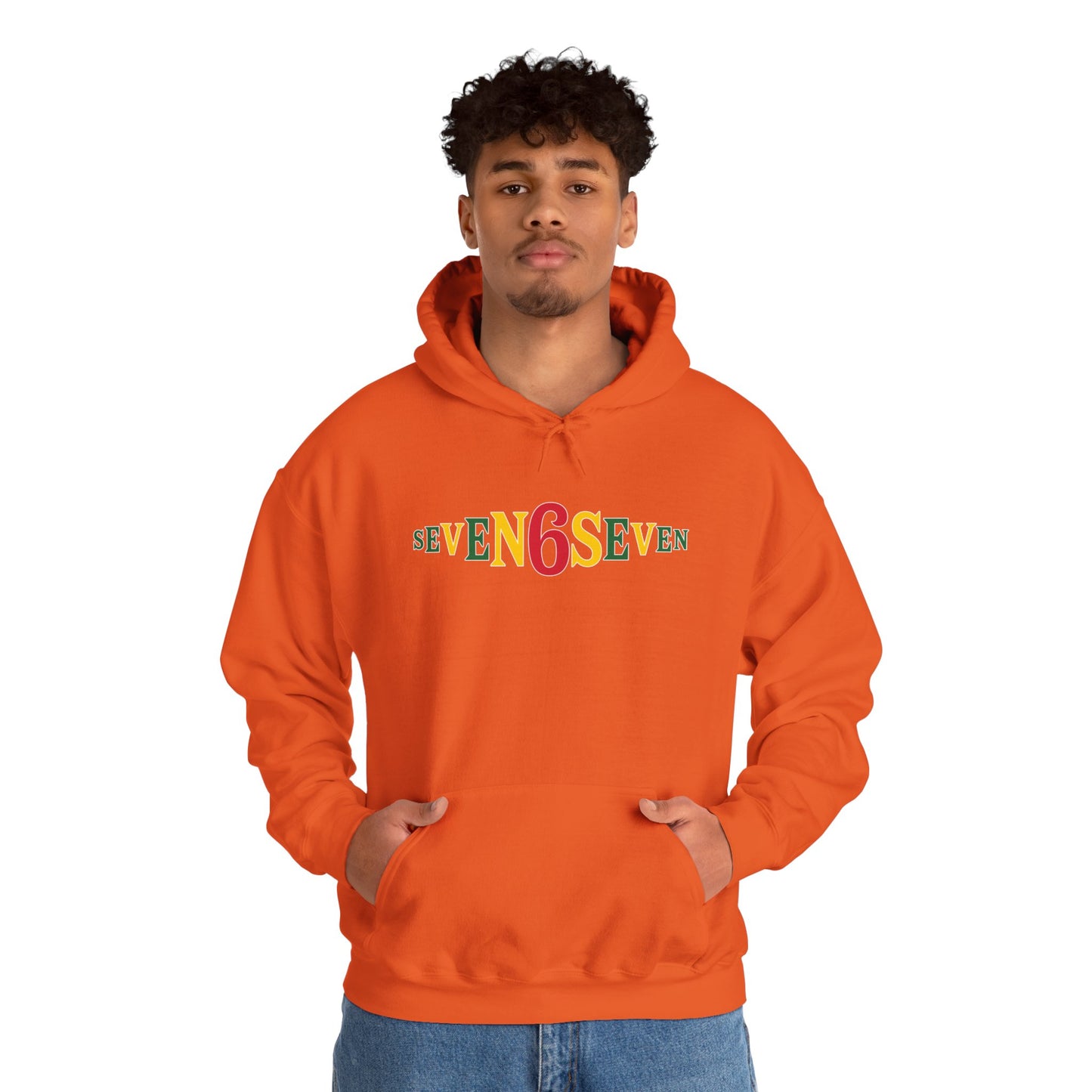 Unisex Heavy Blend™ Hooded Sweatshirt- Ice/Green/Gold Logo