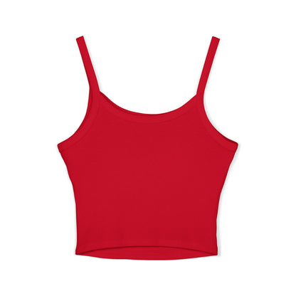 Women's Spaghetti Strap Tank Top with Black Logo