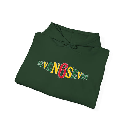 Unisex Heavy Blend™ Hooded Sweatshirt- Ice/Green/Gold Logo